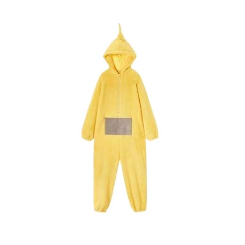 Adult Unisex Cartoon Pajamas Anime Velvet Fleece Jumpsuit Sleepwear