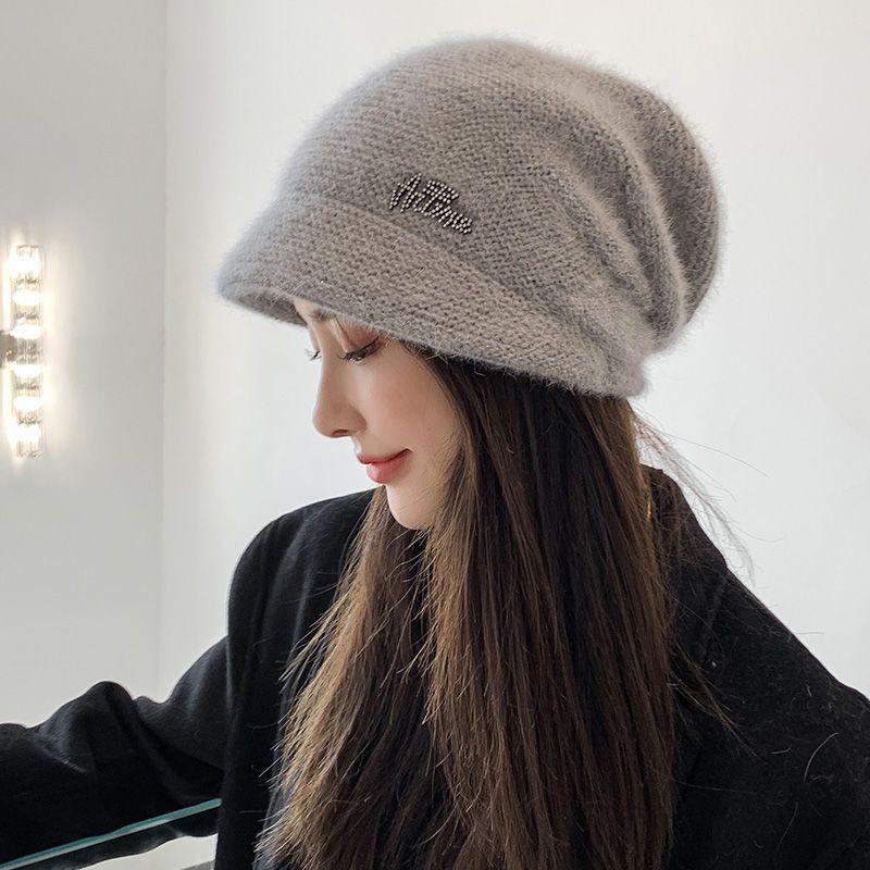 Hat Women's Winter Fashion Autumn and Winter Thermal Hat Knitted Wool Hat