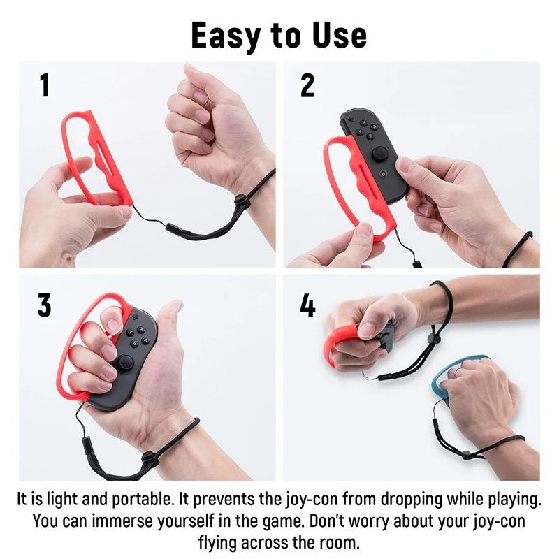 For Nintendo Switch OLED Joy-Con 1 Pair Motion Sensing Strap Boxing Finger Grip