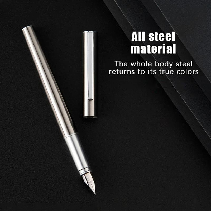 High Quality 0.38Mm Extra Fine Nib Fountain Pen Stainless Steel Extremely Business Office Supplies Gift