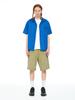 Ssississieseu Blue Camp Collar Shirts
