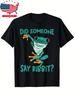 Unisex T-shirt Men's Black Red-Eyed Tree Frog T-Shirt with Poison Dart Frog & Did Someone Say Ribbit Slogan - Casua
