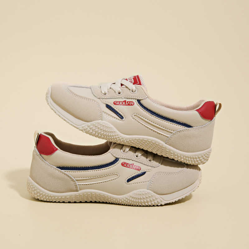 Fashion Round Foot Spring-autumn Women Magenta Vulcanize Sneakers Beige Spring Shoes Young Sport Tenia Tenise High Grade Vzuttya