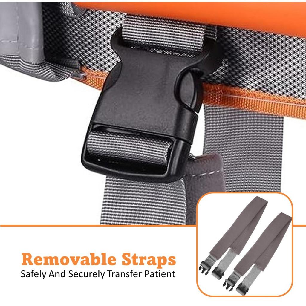Orange Transfer Gait Belt Assist Secure Walking Device Gait Transfer Belt for Patients Ambulation Medical Supplies