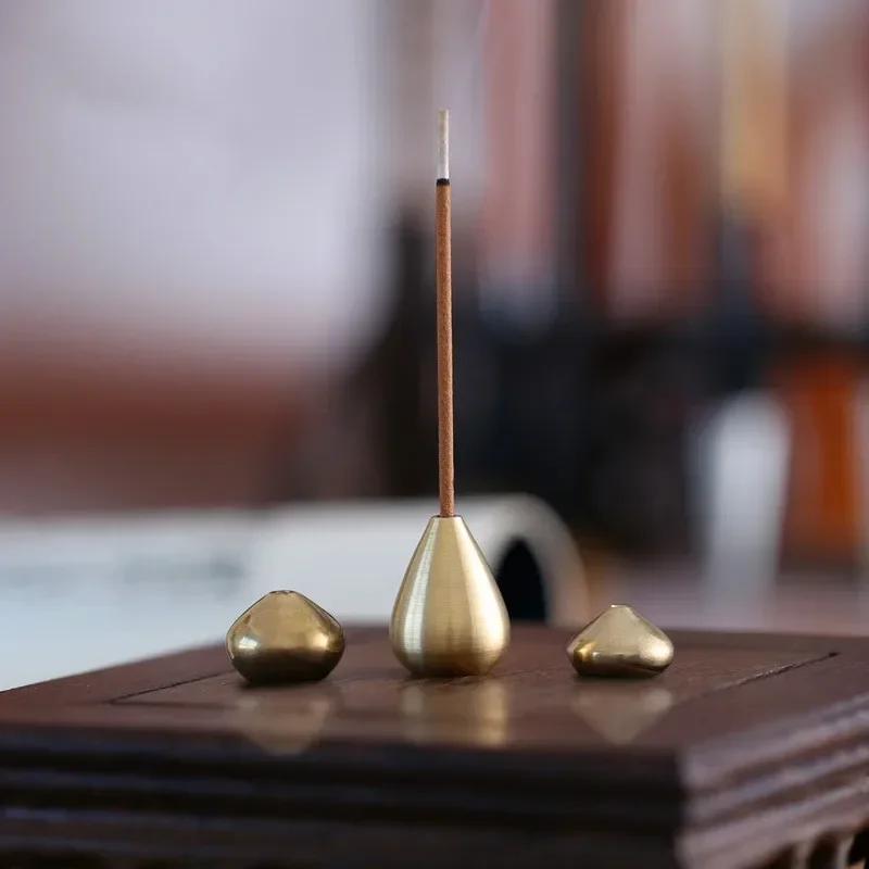 1 Pure Copper Incense Holder Used for Incense Sticks Coil Bottles Gourd-shaped Copper Incense Holder