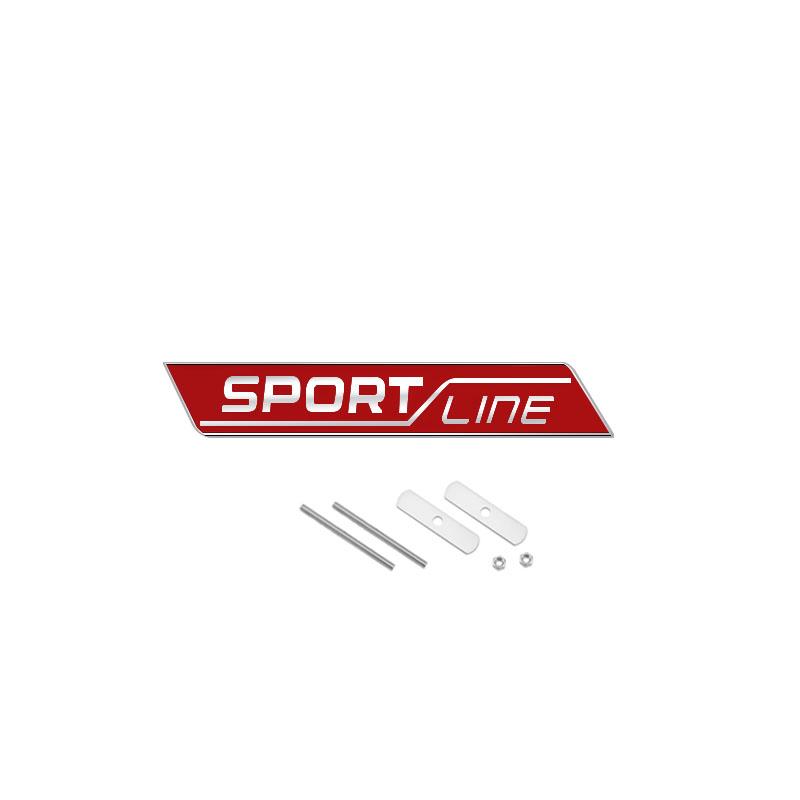 JBIW9 Metal Sport Line Grille Sticker Car Rear Trunk Body Emblem Badge for Skoda Yeti Octavia Superb Fabia Kamiq Karoq Kodiaq Rapid