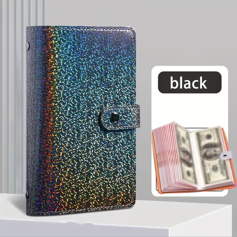 Portable Budget Planner Binder Soft Leather Cash Envelope Wallet A6 Binder Pockets Money Organizer For Budgeting