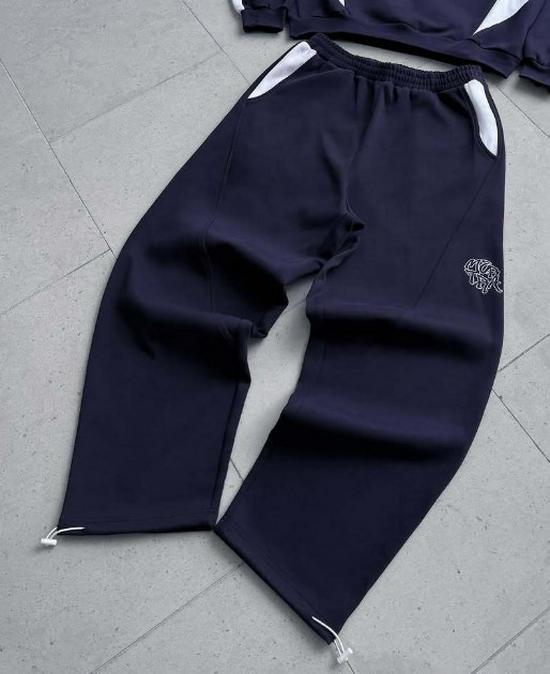 Y2K Color Block Embroidered Hoodie & Casual Sports Pants Set for Women