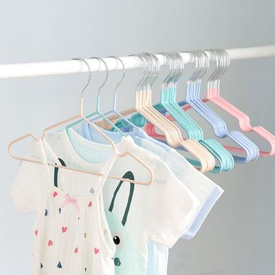 5/10/20 STÜCK Kinder Kleiderbügelständer Metall + PVC-Kunststoff Bonbonfarben Bügel Rutschfeste Mäntelbügel Babykleidungs-Organizer