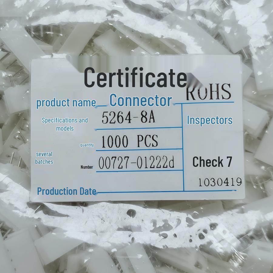 5264-11A Straight Pin Header, 2.54mm Pitch, 2-12A Connector, 1000 Pieces/Bag