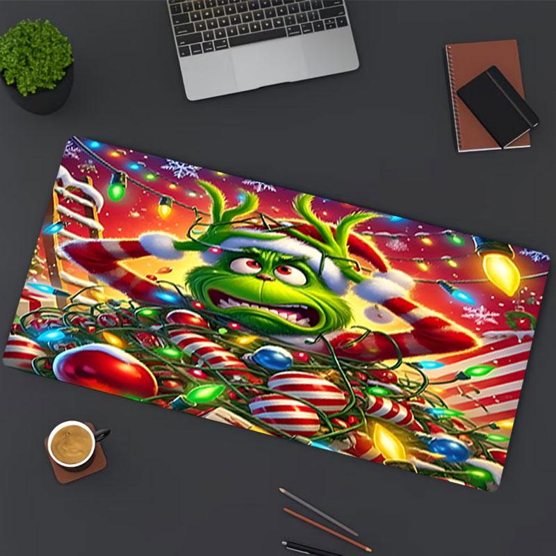 The Grinch Print Mouse Pad, for Keyboard Pad Laptop PC Mat for Office Home Use, Desk Decor, Perfect Birthday Gift for Gamers