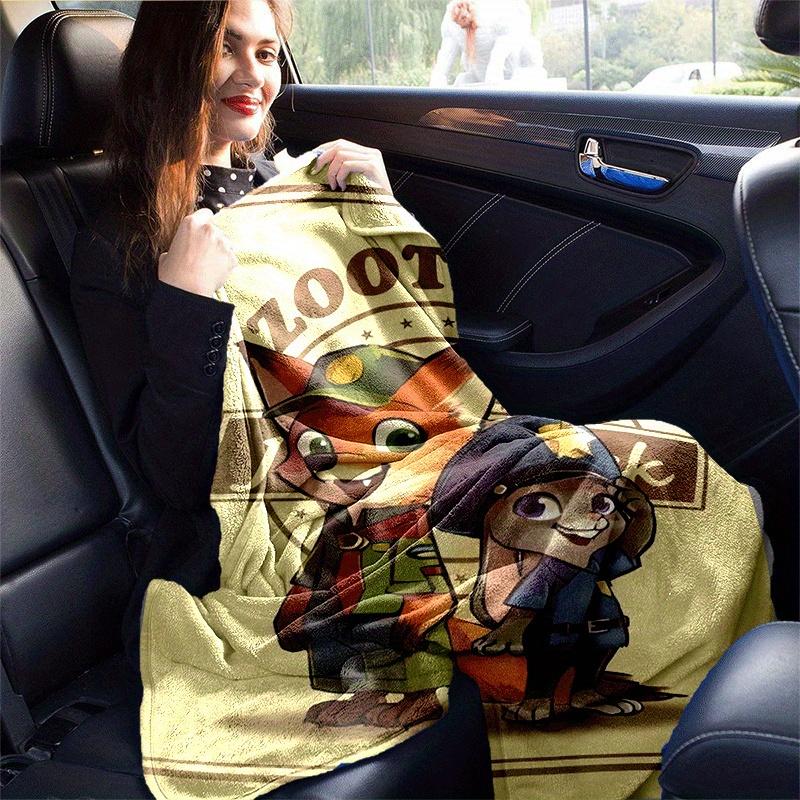 1pc Zootopia Printing Blanket - Soft, All-Season Throw for Office Blanket,Personalized Gift with Adorable Cartoon Design