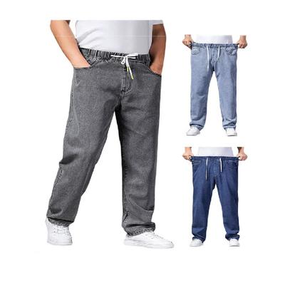 Neue Dickes Bein Großes Bein Weites Bein Jeans Herren Straight Leg Locker Big Foot Hose Weite Bein Hose