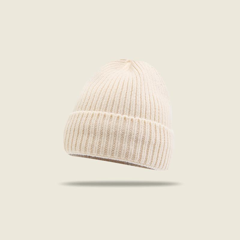Knitted Hat Women'S Autumn And Winter Wool Hat Warm Versatile Casual Fashion Cold Hat Men'S Cold Hat Solid Color