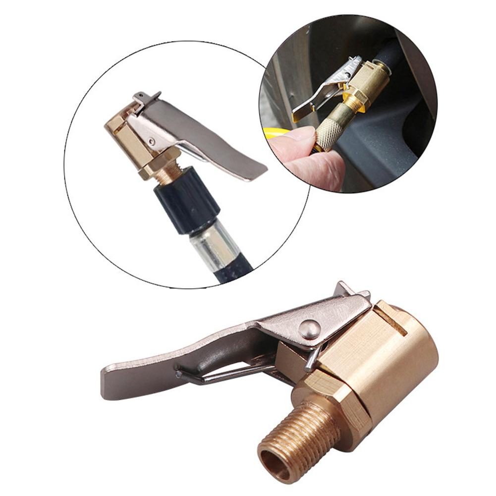 Car Truck Brass Air Pump Valve Chuck Tyre Valve 8mm Motor Bicycle Connector Wheel Vehicle Pump Clip Auto Adapter Clamp Q3G3