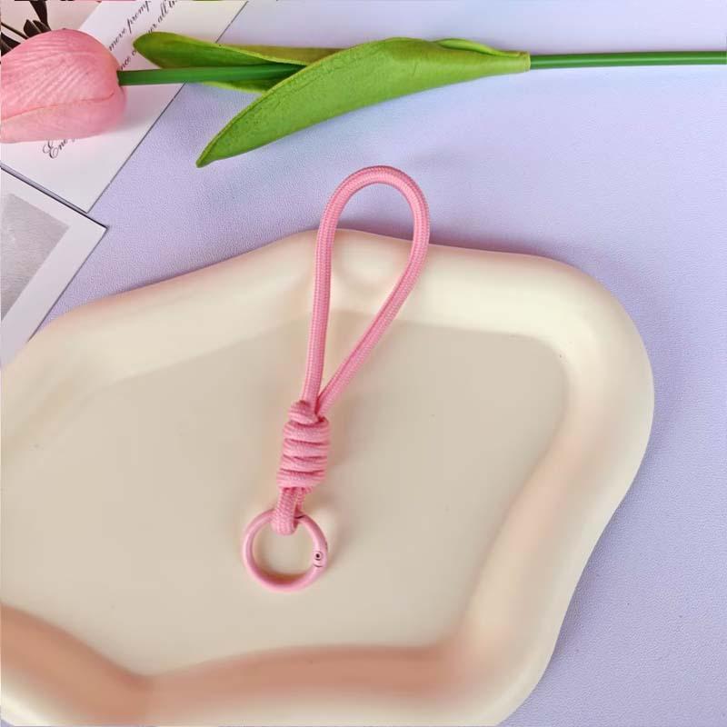 New colored hand-woven rope, mobile phone lanyard, doll bag, keychain DIY jewelry, pendant accessories.
