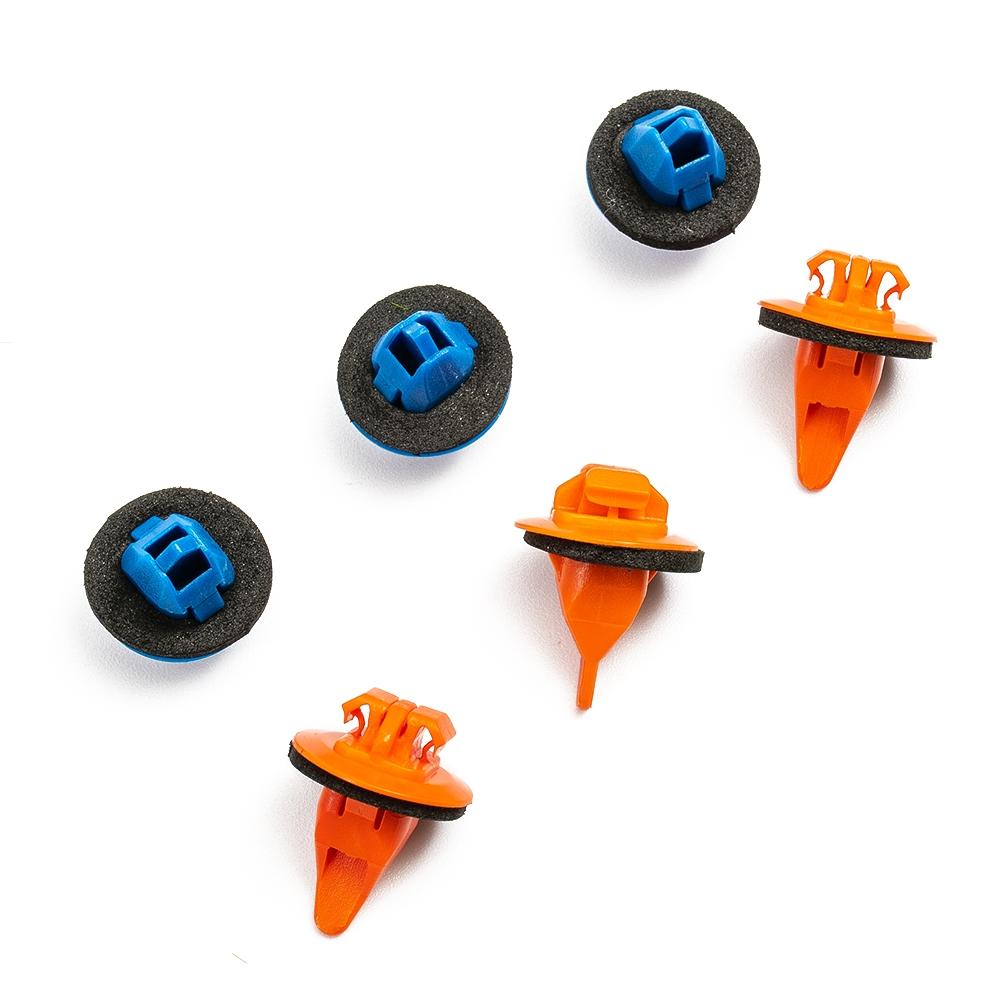 38pcs Retainer Clips Car Fender Flare Blue+Orange 75495-35010 75397-35010