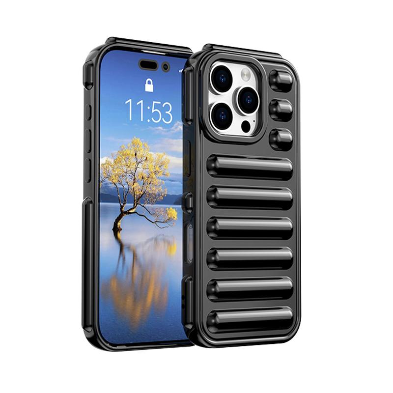 Air Cushion Capsule Armor Phone Case For iPhone 16E 16 15 14 Plus 11 12 13 Pro Max X XS XR Solid Color Soft TPU Shockproof Cover