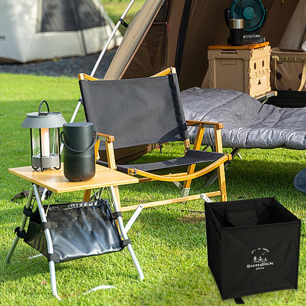Outdoor Multifunction Storage Box Foldable with Handle Canvas Picnic Bag Yard Garden Deciduous Garbage Bag for BBQ Picnic Hiking