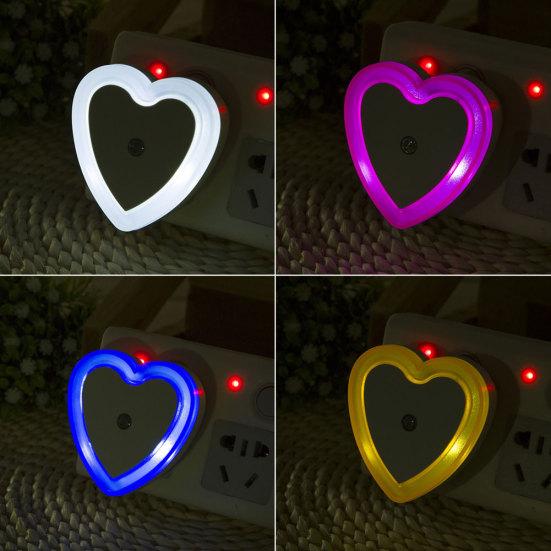 Heart-Shaped LED Night Automatic Sensor Light Bedroom Hallway Stairs Wall Lamp