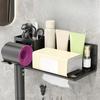 New Hair Dryer Rack, Bathroom Hair Dryer Hanging Rack, Wall-mounted Air Duct Bracket, Bathroom Storage Rack, Tissue Holder