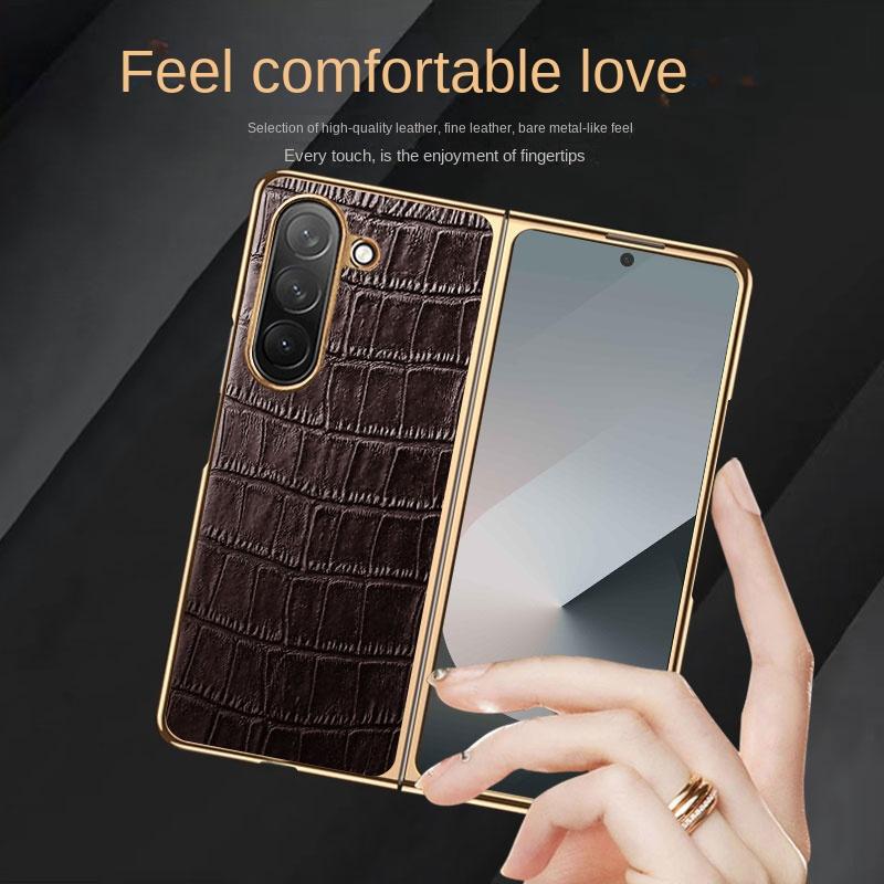 Für Samsung Galaxy Z Fold 7 Hülle Luxus PU-Leder Stoßfest Schutzhülle Rückseite Für Z Fold 7 6 5 4 3 Handyhülle