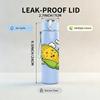 1PC Cartoon Corn Character 750ml Color Plastic Sports Water Bottle Leakproof Flip Straw Lid Suitable for Sports Office Home Use