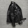 Chinesische Größe Herren schwere Motorradjacke aus natürlichem Rindsleder Oberschicht lässig Vintage Retro Moto Anzug Ledermantel Winter