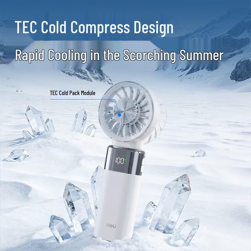 Deli LK141 Portable Foldable Cooling Fan with Ice Compress