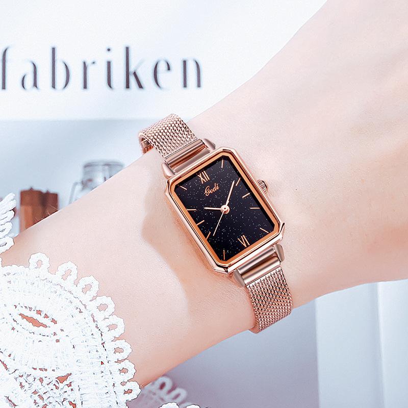 Fashion Trend Mori Small Fresh Casual Retro Square Ladies Quartz Watch