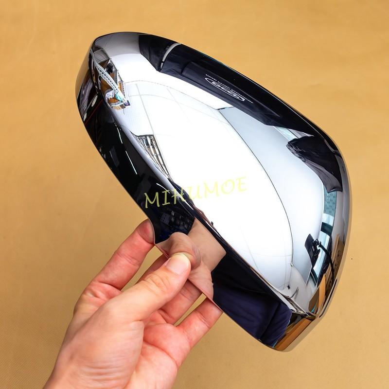 Car Side Rearview Mirror Cover Caps For Mitsubishi Outlander   2024 2025 2026 2Pcs/Set Carbon Fiber Black / Chrome ABS