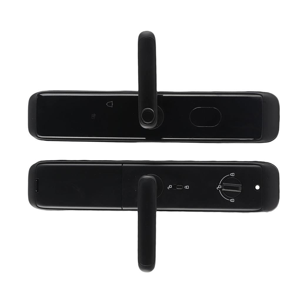 Smart Fingerprint Door Lock Bluetooth Password for Tuya APP Control Door Lock with Keys for Apartment Hotel 6V Black
