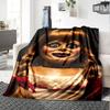 Annabelle Doll Horror Flannel Blanket Super Soft Warm Cozy Blanket For Sofa Bed Office Travel Allseason Home Decor Gift