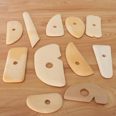 11 pezzi Strumenti per modellare ceramica in argilla polimerica in legno Mano fai-da-te