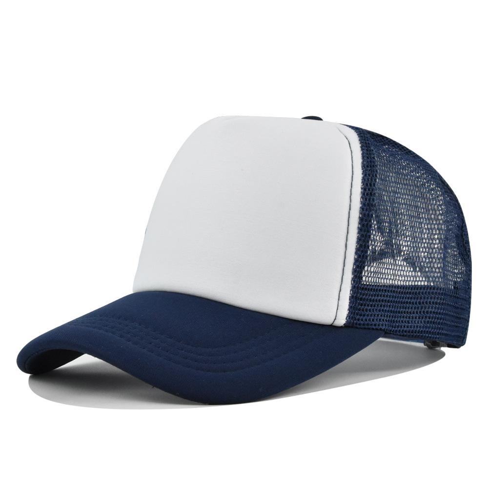 1PC Fashion Unisex Plain Baseball Cap Adjustable Trucker Flat Visor Cap Snapback Mesh Curved Men Women Casual Sun Summer Hat