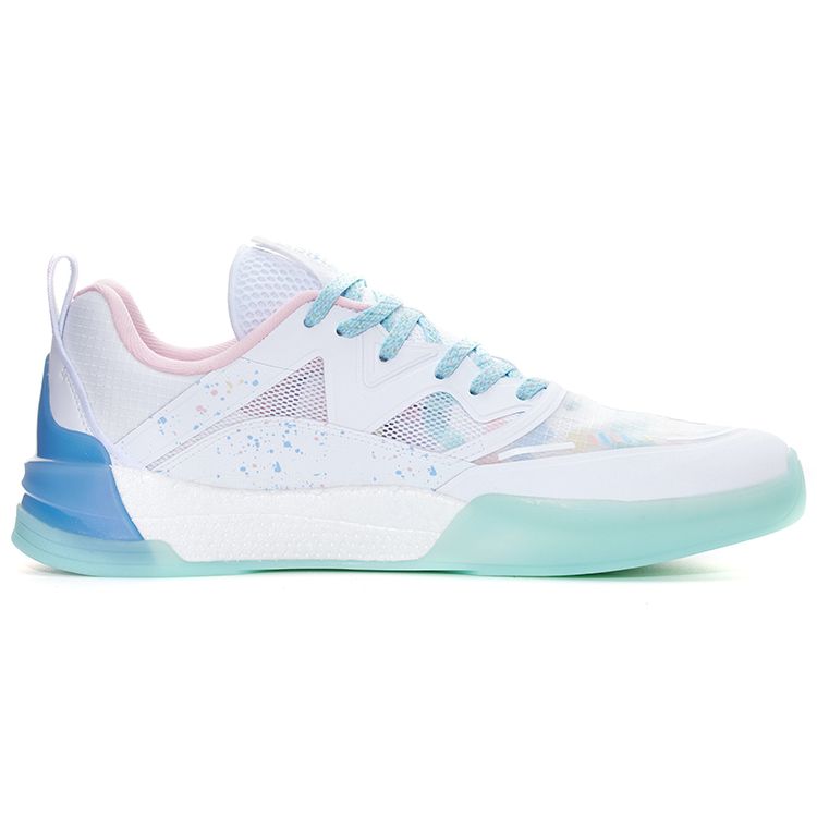 Li Ning Ling Teng Skateboard Signature Low-Top Shoes Unisex Sneakers White Pink Blue AEPR009-11