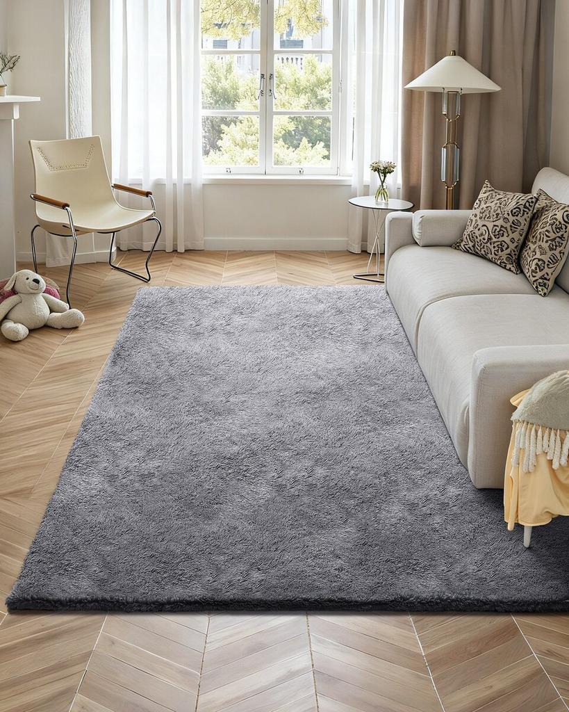 Indoor Plush Area Rugs, 2.44 X 3.05m Soft Plush Carpet, Furry Shag Area Rugs for Living Room, Bedroom, Sunroom, Modern Home Decor Aesthetic,