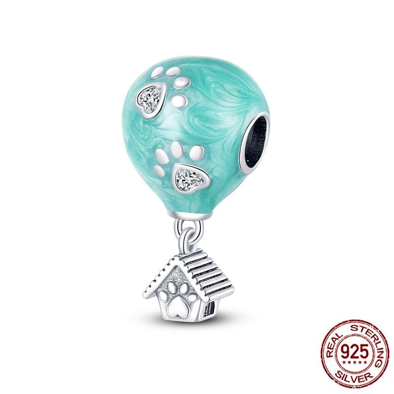 Dog Pet Charms Copper Doggy Paw French Bulldog Bones Beads Fit Original Pan Bracelet Diy Fine Jewelry