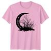Mystical Moon And Botanical Plant TShirt Witchy Nature Birthday Gift For Him