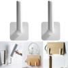 Hole-Free Wall-Mounted Self-adhesive Toilet Paper Holder Storage Racks Tissue Hanger Pot Lid Holder