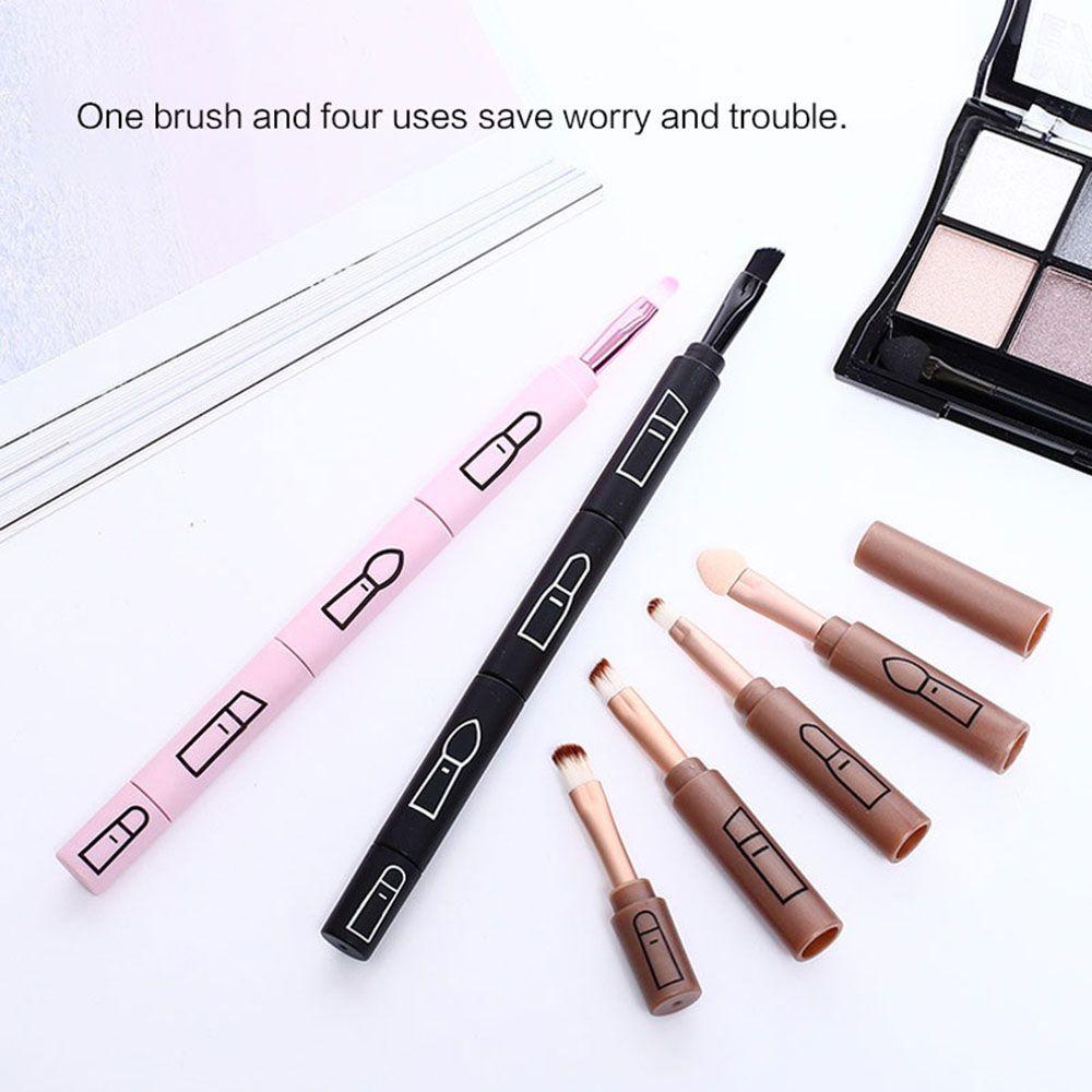Portable Travel Cosmetic Tools Retractable Makeup Brush Lip Brush Eye Shadow Brush Eyeliner Brush