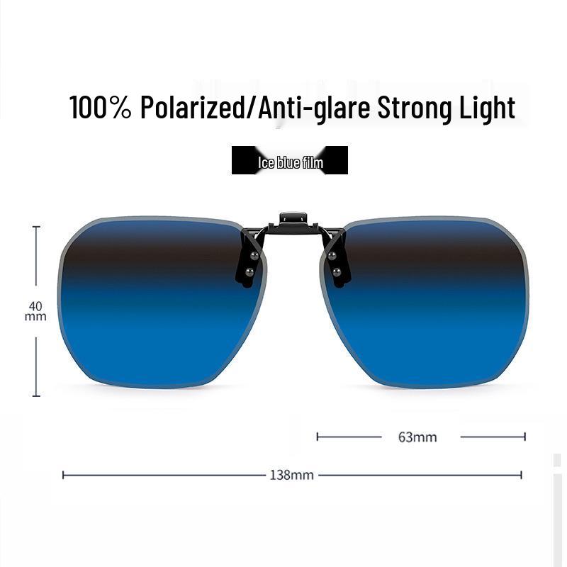 Occhiali da Sole Polarizzati Clip-On Ribaltabili da Uomo - Protezione UV per la Guida Giorno/Notte