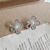 Elegant Hollow Flower Stud Earrings - Chic, Versatile Design for Women