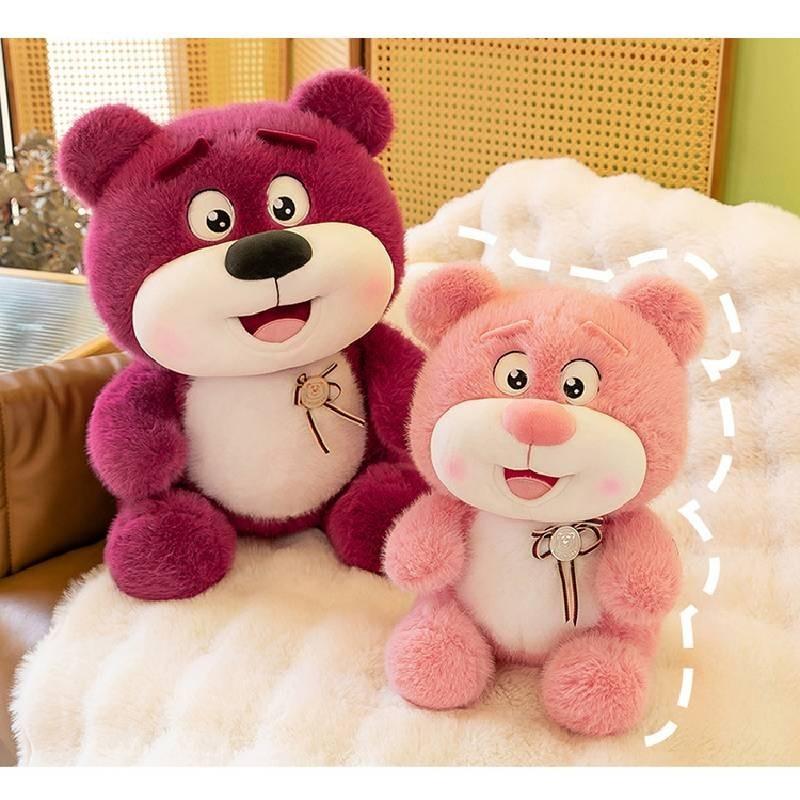 Adorable Plush Pink Teddy Bear Creative Cartoon Stuffed Animal Toy For Kids Gift