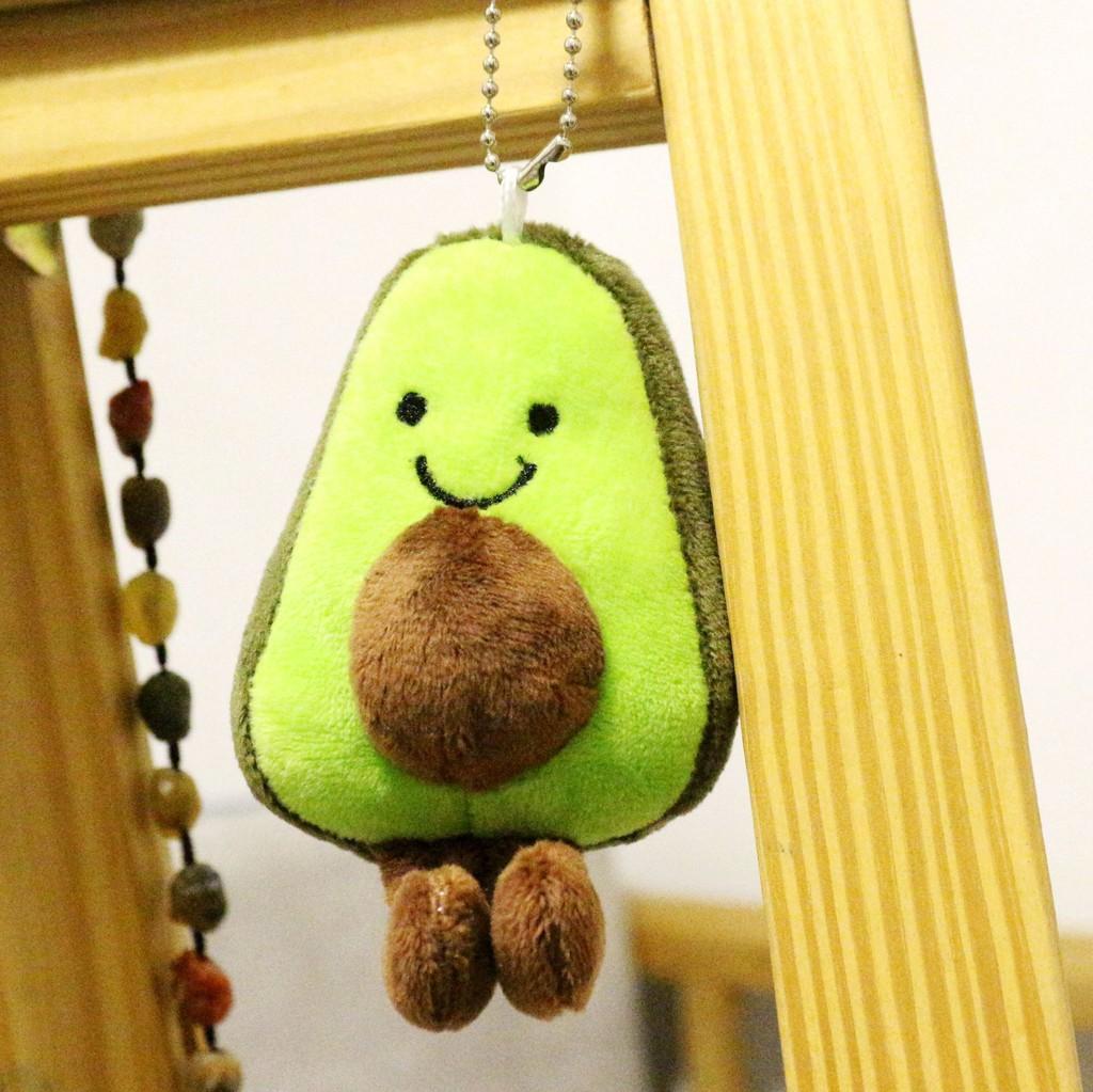 Charming Avocado Plush Keychain Cute And Soft Crystal Velvet Stuffed Toy