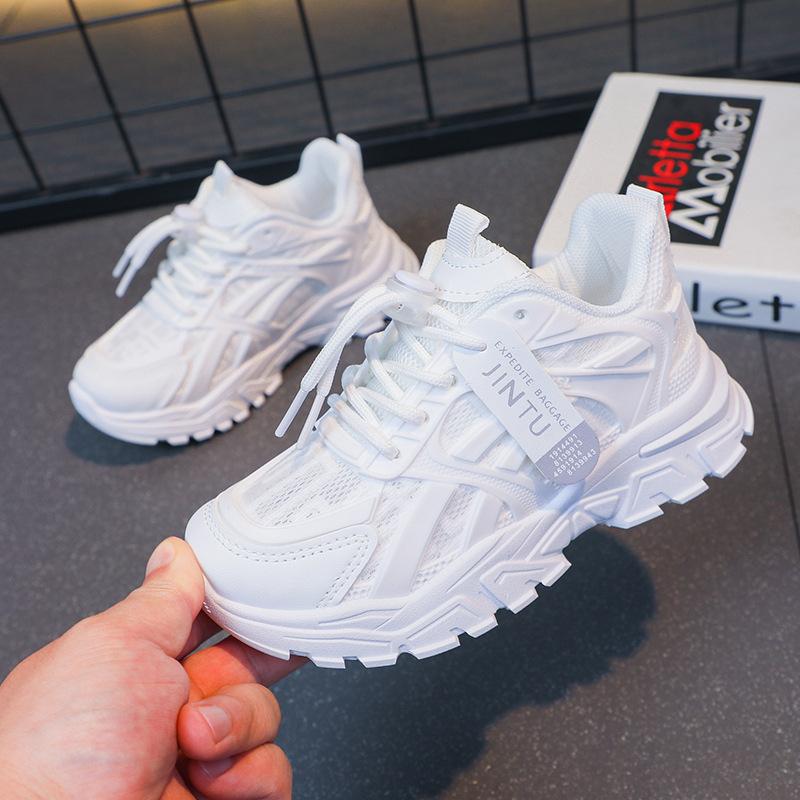 Girls' Lightweight Dad Shoes Spring and Autumn New Fashion Soft Sole White Shoes Boys' Casual Sports Shoes Summer