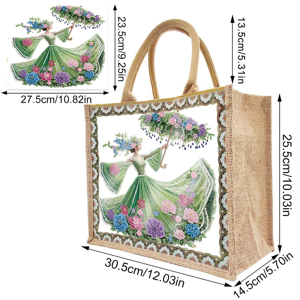 

Waterproof Animal DIY Rhinestones Handbag Art Kit Tulips Diamond Painting Storage Bag Outdoor Shopping Bag for Outdoor Travel