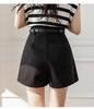 Women's High Waist Slimming Wool A-line Pleated Shorts - Autumn/Winter 2024 Collection