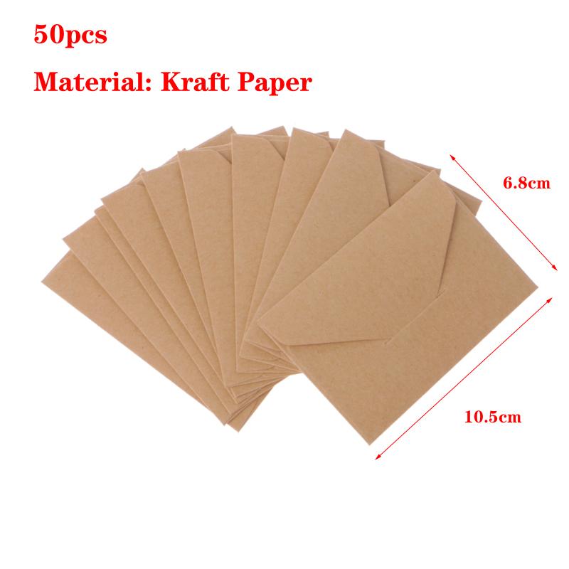 50ks/šarže Černá Bílá Červená Obálky z kraftového papíru Obálky Vintage evropského stylu pro pozvánky na vizitky