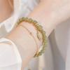 Natural Hetian Jasper Beads Bracelet Golden Branch Jade Leaves Bracelet Exquisite Sexy Girls Fashion Jewelry Bracelet Best Selling Holiday Gifts
